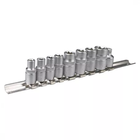 TOPEX Torx Betét Klt. 9R. 1/4"-3/8" E5-E16