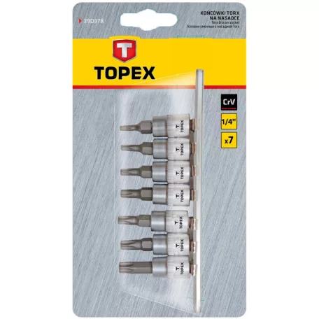 TOPEX Bit Készlet Torx 7R. 1/4" T10-40