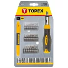 TOPEX Csavarhúzó Klt. 34R. 21Bithegy,9Dugóf.