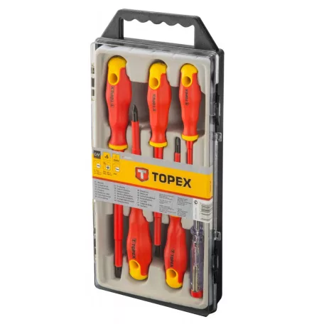 TOPEX Csavarhúzó Klt. 6R. Szigetelt 1000V