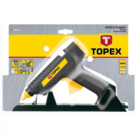 TOPEX Ragasztópisztoly 11 mm 15/80W +Állvány