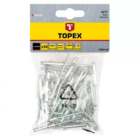 TOPEX Popszegecs 3.2*8 mm 50 db