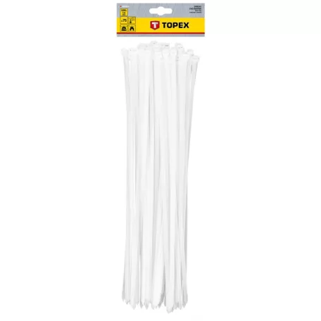 TOPEX Kábelkötegelő 7,6*500 mm Fehér 75 db
