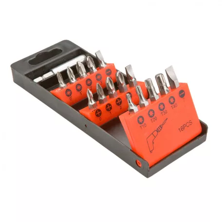 TOP TOOLS Bitkészlet Mágneses Toldószárral 16R.