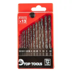 TOP TOOLS Fém Csigafúró Készlet 13R. 1,5-6,5 mm