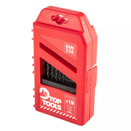 TOP TOOLS Fém Csigafúró Készlet 19R. 1-10 mm