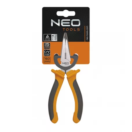 NEO TOOLS Hosszúcsőrű Fogó Hajl. 160mm Műa.Ny.