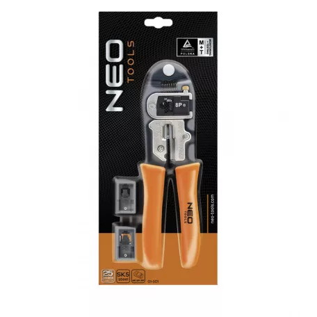 NEO TOOLS Kábelsaru Fogó 195mm 4-6-8P 3Fej
