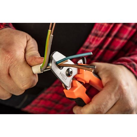 KÁBELVÁGÓ FOGÓ 185MM M:13MM ALU,RÉZ NEO TOOLS