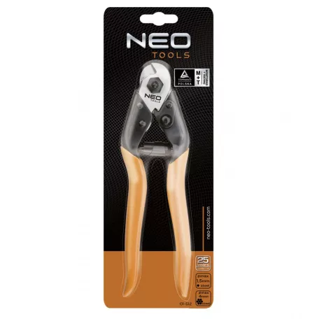 NEO TOOLS Drótvágó Fogó 190mm Műa.Nyél 1,5-4mm