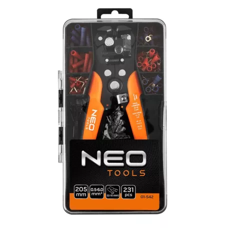 NEO TOOLS Kábelcsupaszitó Fogó 200 Automata+Csatla 230 db
