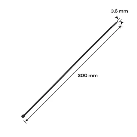 NEO TOOLS Kábelkötegelő Extrem 3,6*300 Fekete100 db 