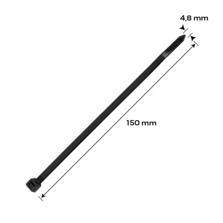 NEO TOOLS Kábelkötegelő Extrem 4,8*150 Fekete100 db 