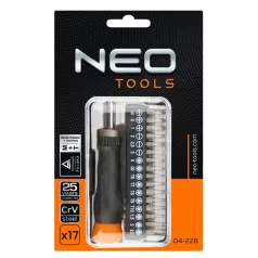 NEO TOOLS Műszerész Csavarhúzó Klt. 17R. Cser.Fej