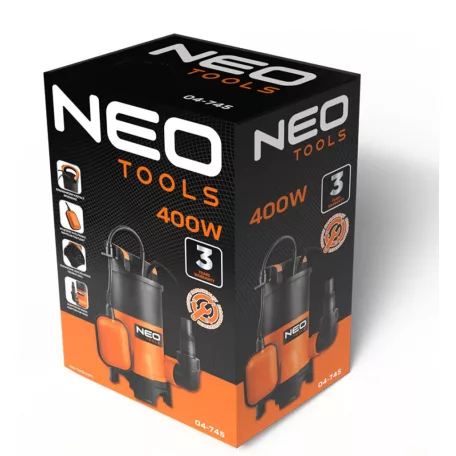 NEO TOOLS Szennyvíz Szivattyú 400W 8000L/H