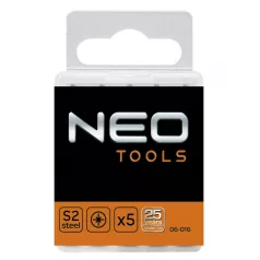 NEO TOOLS Bit Hegy Pz2*25mm 1/4" 20 db