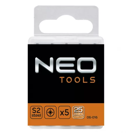 NEO TOOLS Bit Hegy Pz2*25mm 1/4" 20 db