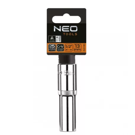 NEO TOOLS Dugókulcs Fej 1/2" 13mm 77mm 12P