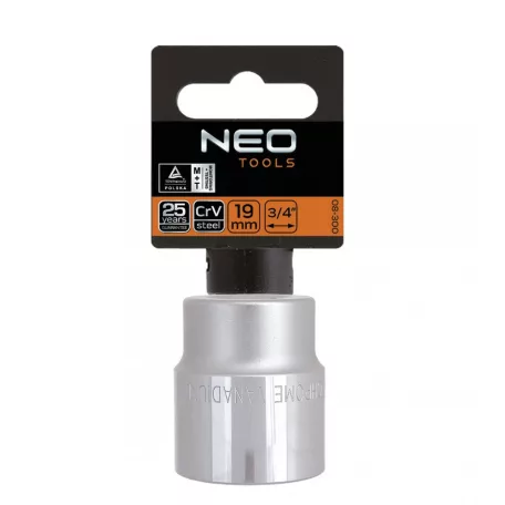 NEO TOOLS Dugókulcs Fej 3/4" 21mm 6P.