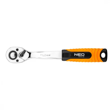 NEO TOOLS Racsnis Hajtókar 1/4"145mm Váltós 72Fog