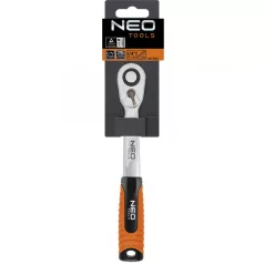 NEO TOOLS Racsnis Hajtókar 1/4"145mm Váltós 72Fog