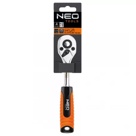 NEO TOOLS Racsnis Hajtókar 1/4" mm Váltós Fog