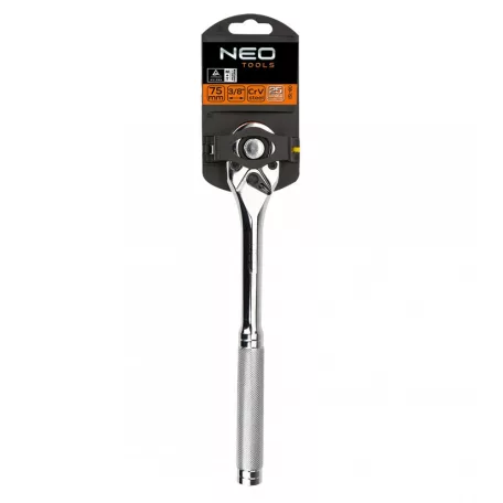 NEO TOOLS Racsnis Hajtókar 1/2"255mm Váltós 48Fog