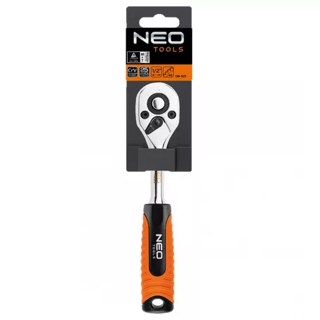 NEO TOOLS Racsnis Hajtókar 1/2"Váltós 255mm 72Fog