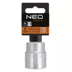 NEO TOOLS Dugókulcs Fej 1/2" 8mm 12P.