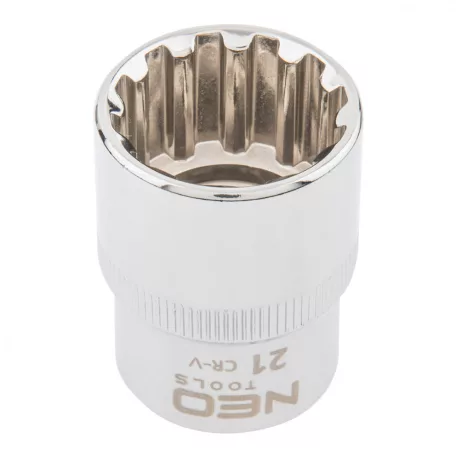 NEO TOOLS Dugókulcs Fej 1/2" 21mm 12P