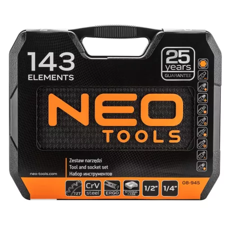 NEO TOOLS Szerszámkészlet 143 R. Crv 