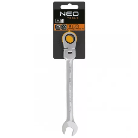 NEO TOOLS Csillag-Villáskulcs Racsnis 8mm Flexibi