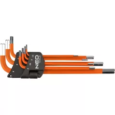 NEO TOOLS Imbuszkulcs Klt. 7R. 1,5-6mm Narancs