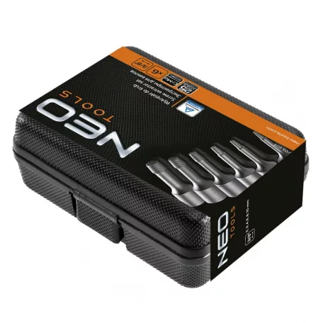 NEO TOOLS Törtcsavar-Kihajtó Klt. 6R. 2-10mm 3/8"