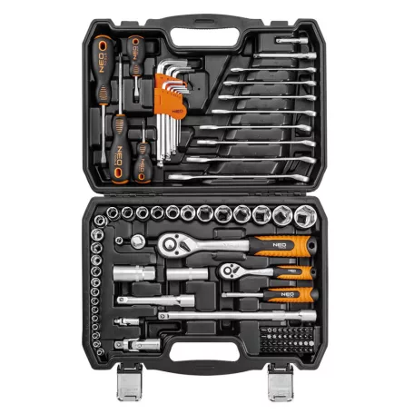 Neo Tools Dugókulcs Készlet 1/4"-1/2" 4-27mm 100R.