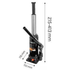 NEO TOOLS Hidraulikus Palackemelő 5T.4,3Kg.215-413 