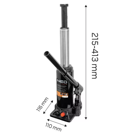 NEO TOOLS Hidraulikus Palackemelő 5T.4,3Kg.215-413 