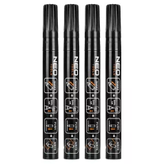 NEO TOOLS Lakkfilc Fekete Vízálló Vastag 4 db/Cs 