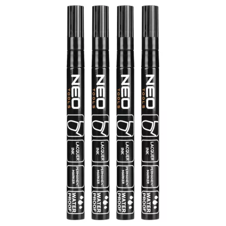 NEO TOOLS Lakkfilc Fekete Vízálló Normál 4 db/Cs 