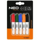 NEO TOOLS Jelölöfilc Mini 5 Szin/Cs. Vízálló Blisz 