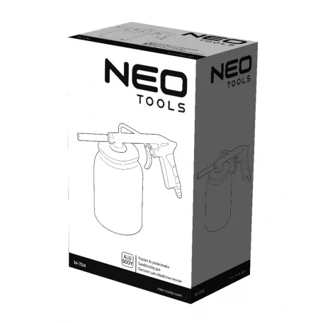 NEO TOOLS Pneumatikus Homokfúvó Pisztoly 1L. M6Bar