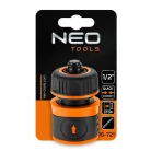 NEO TOOLS Tömlő Csatlakozó 1/2" Két Komp. Stop