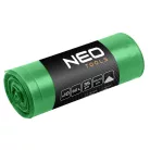 NEO TOOLS Hulladékzsák 60L Zöld Szalagos 10 db/Tek.