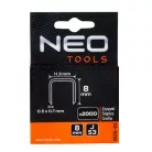 NEO TOOLS Tűzőkapocs 8 mm 2000 db J-Tip 