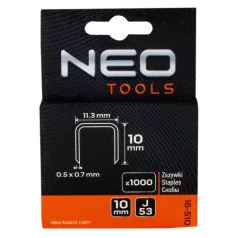 NEO TOOLS Tűzőkapocs 10 mm 1000 db J-Tip 