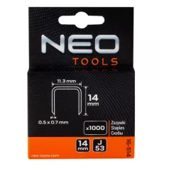 NEO TOOLS Tűzőkapocs 14mm 1000 db J-Tip
