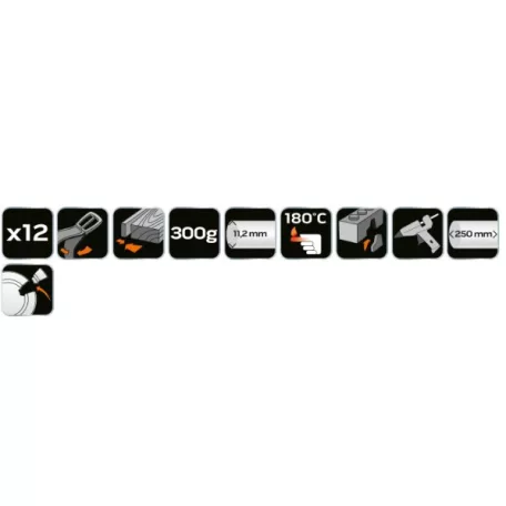 NEO TOOLS Ragasztópatron Q11*250 mm 12 db 300G.Fehér 