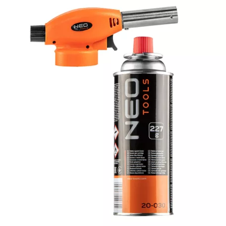 NEO TOOLS Gázforrasztó Klt. Fej+Eldobható Pal.227G 