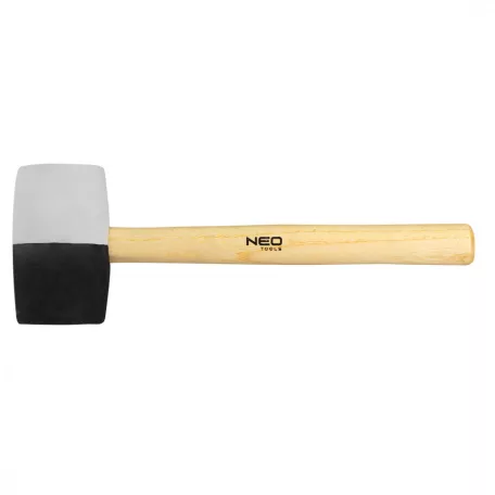 NEO TOOLS Gumikalapács 63mm/680G Fek-Feh. Fanyelü