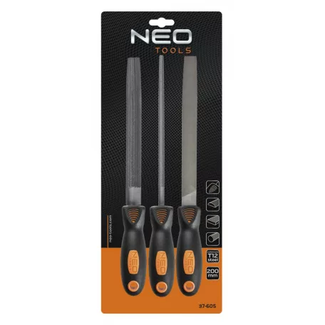 NEO TOOLS Reszelő Klt. 3R. 200/2 Gumir.Nyéllel